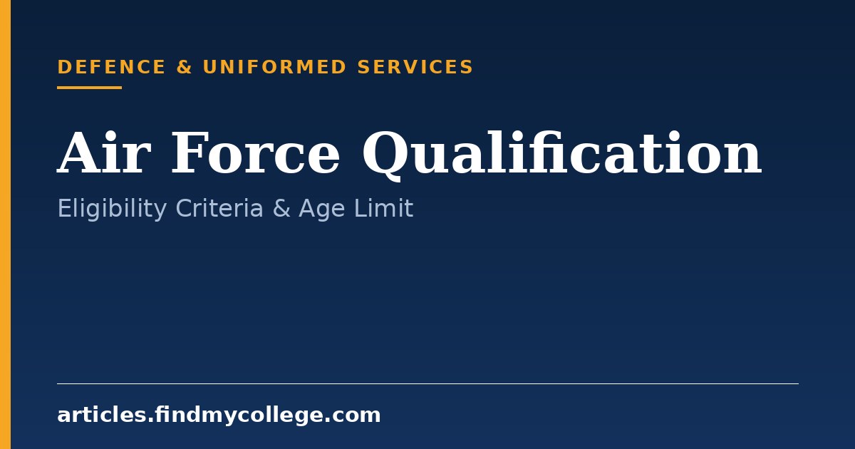 Air Force Qualification: Educational Eligibility and Age Limits