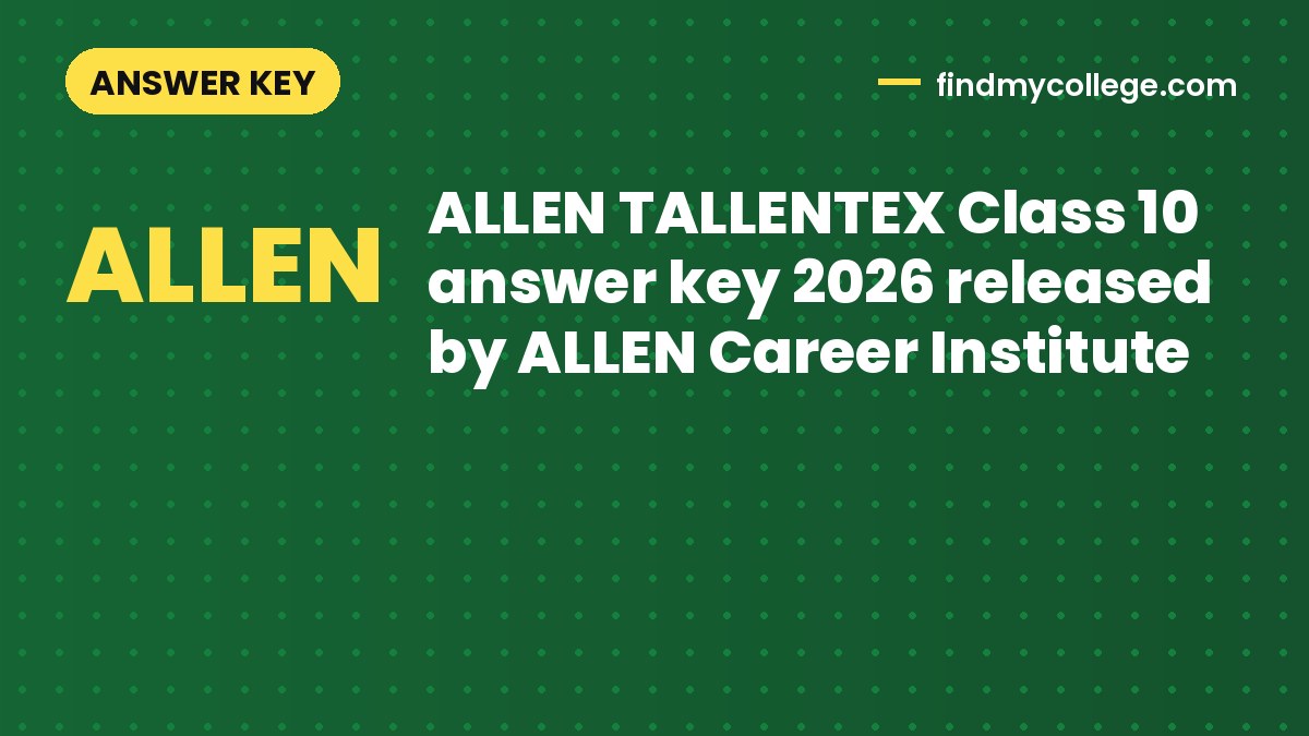 ALLEN TALLENTEX Class 10 answer key 2026 released by ALLEN Career Institute