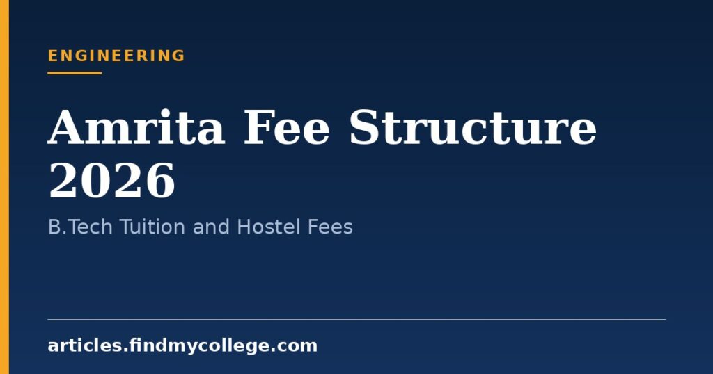 Amrita Fee Structure 2026: Campus Wise Fees and Payment Schedule