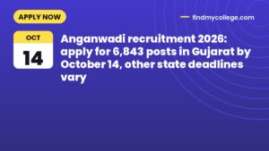 Anganwadi recruitment 2026: apply for 6,843 posts in Gujarat by October 14, other state deadlines vary
