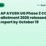 AP AYUSH UG Phase 2 CQ allotment 2026 released: report by October 19