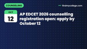 AP EDCET 2026 counselling registration open: apply by October 12