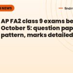AP FA2 class 9 exams begin October 5: question paper pattern, marks detailed