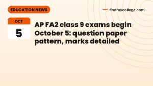 AP FA2 class 9 exams begin October 5: question paper pattern, marks detailed