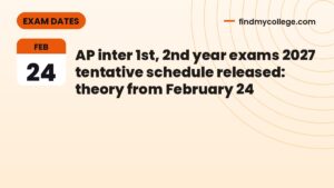 AP inter 1st, 2nd year exams 2027 tentative schedule released: theory from February 24