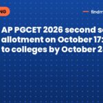 AP PGCET 2026 second seat allotment on October 17: report to colleges by October 24
