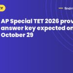 AP Special TET 2026 provisional answer key expected on October 29