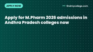 Apply for M.Pharm 2026 admissions in Andhra Pradesh colleges now