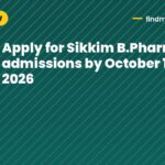 Apply for Sikkim B.Pharma admissions by October 18, 2026
