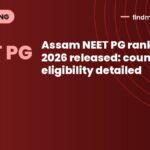 Assam NEET PG rank list 2026 released: counselling eligibility detailed