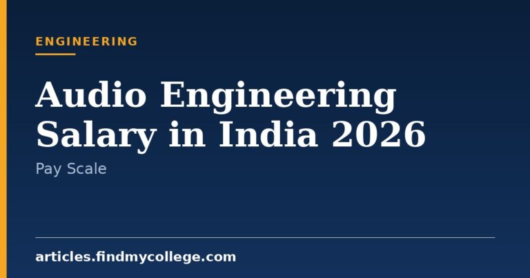 Audio Engineering Salary in India 2026: Pay Scale and Roles