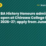 BA History Honours admissions open at Chirawa College for 2026-27; apply from June 5