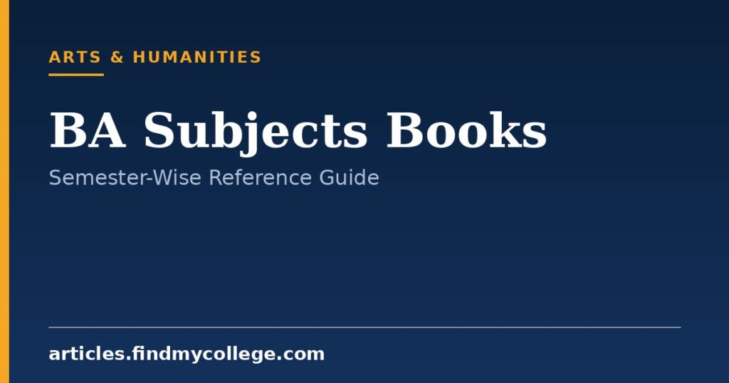 BA Subjects Books: Recommended Textbooks & Study Notes