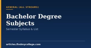Bachelor Degree Subjects & Syllabus: Semester Wise Course List