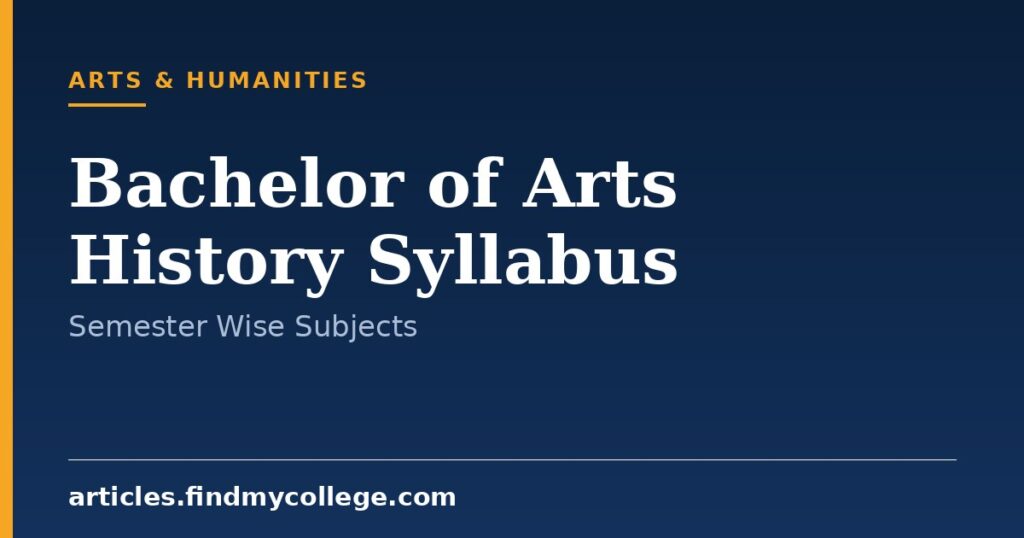 Bachelor of Arts History Syllabus: Semester and Subject Details
