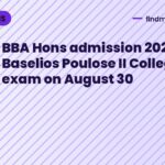 BBA Hons admission 2026: Baselios Poulose II College exam on August 30