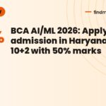 BCA AI/ML 2026: Apply for admission in Haryana by 10+2 with 50% marks
