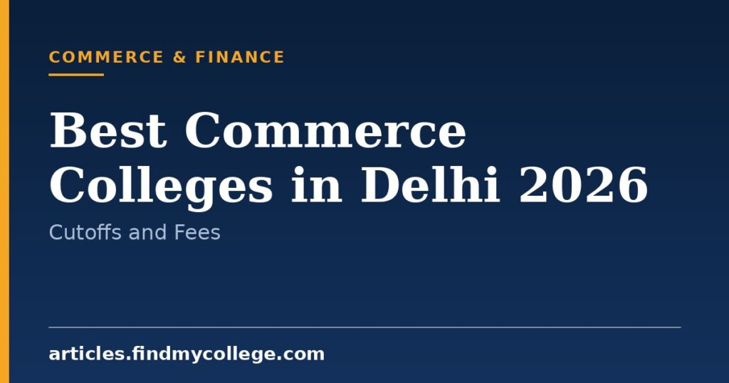 Best Commerce Colleges in Delhi 2026: Cutoff List and Fees
