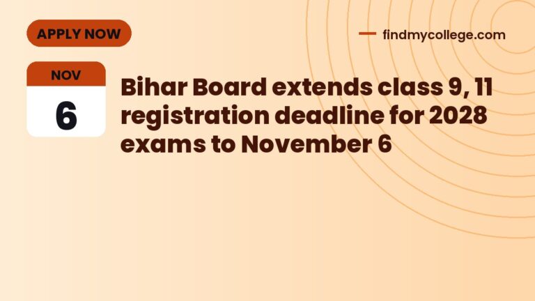 Bihar Board extends class 9, 11 registration deadline for 2028 exams to November 6