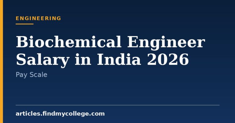 Biochemical Engineer Salary in India 2026: Entry to Senior Level