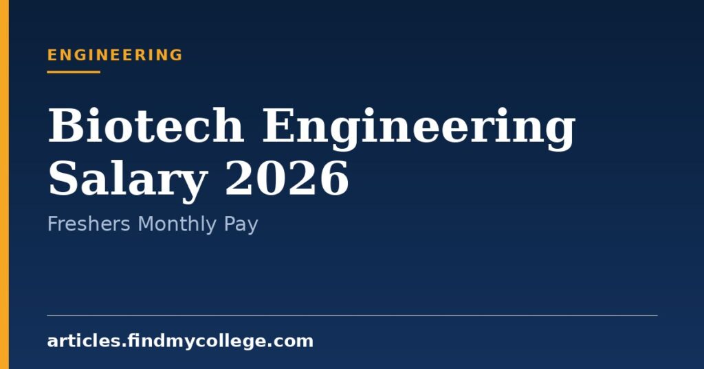 Biotech Engineering Salary in India 2026: Industry Wise Pay Scale