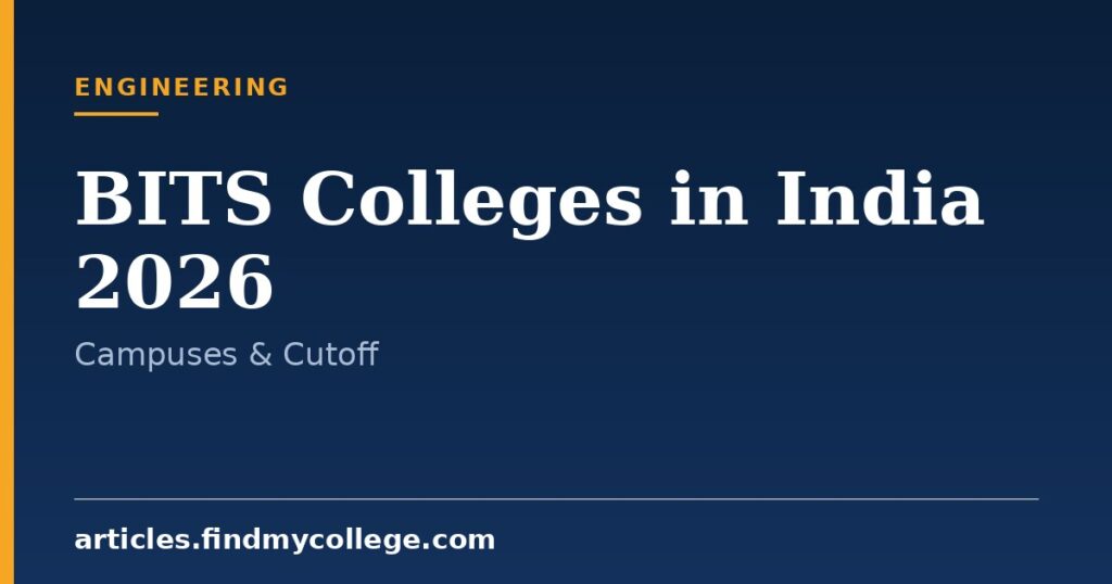 BITS Colleges in India 2026: Pilani Campus List & Fees
