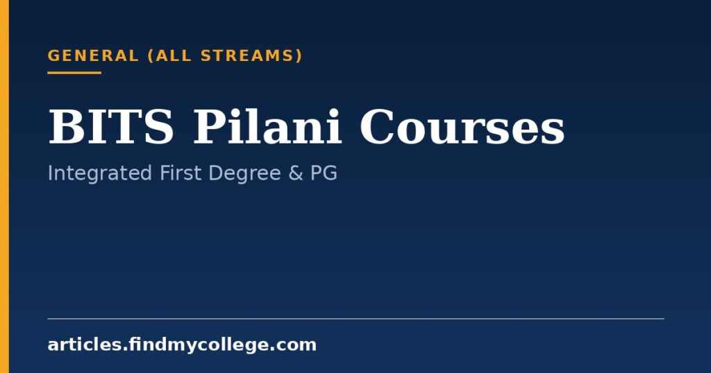 BITS Courses List: Campus Wise Programs & Specialisations