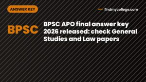 BPSC APO final answer key 2026 released: check General Studies and Law papers