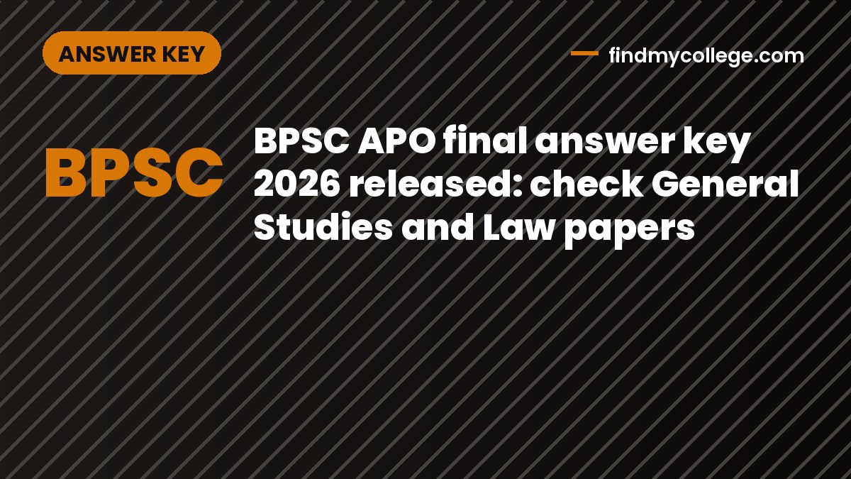BPSC APO final answer key 2026 released: check General Studies and Law papers