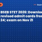 BSEB STET 2026: Download revised admit cards from Oct 24; exam on Nov 21