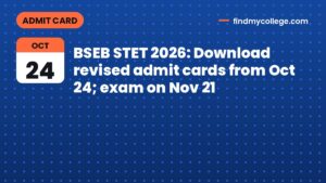 BSEB STET 2026: Download revised admit cards from Oct 24; exam on Nov 21