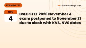 BSEB STET 2026 November 4 exam postponed to November 21 due to clash with KVS, NVS dates