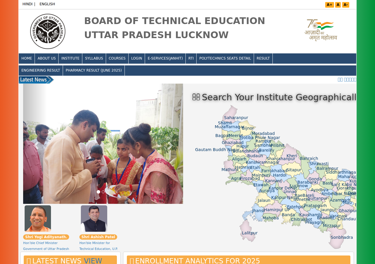bteup.ac.in homepage