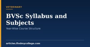BVSc Syllabus and Subjects: Year-Wise VCI Curriculum