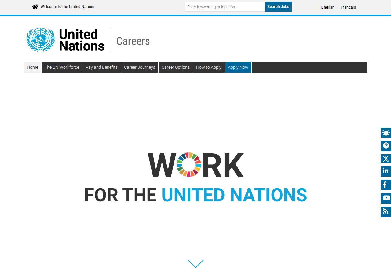 careers.un.org homepage