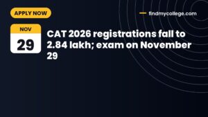 CAT 2026 registrations fall to 2.84 lakh; exam on November 29