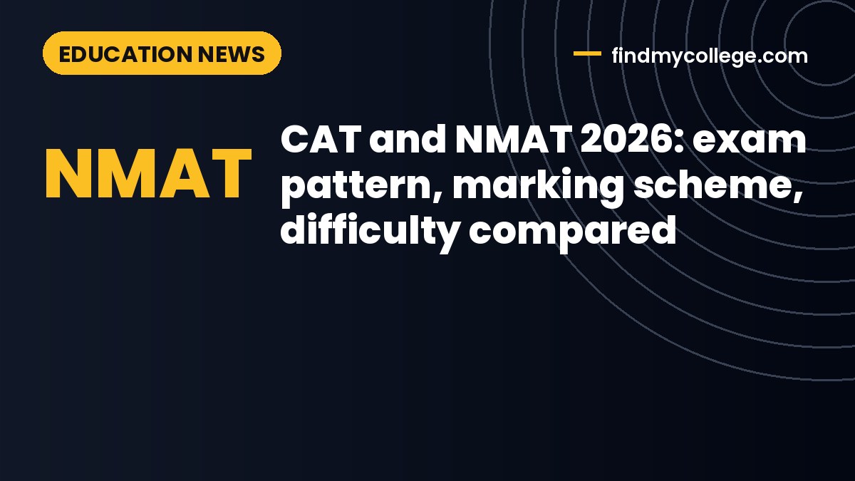 CAT and NMAT 2026: exam pattern, marking scheme, difficulty compared