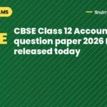 CBSE Class 12 Accountancy question paper 2026 PDF released today
