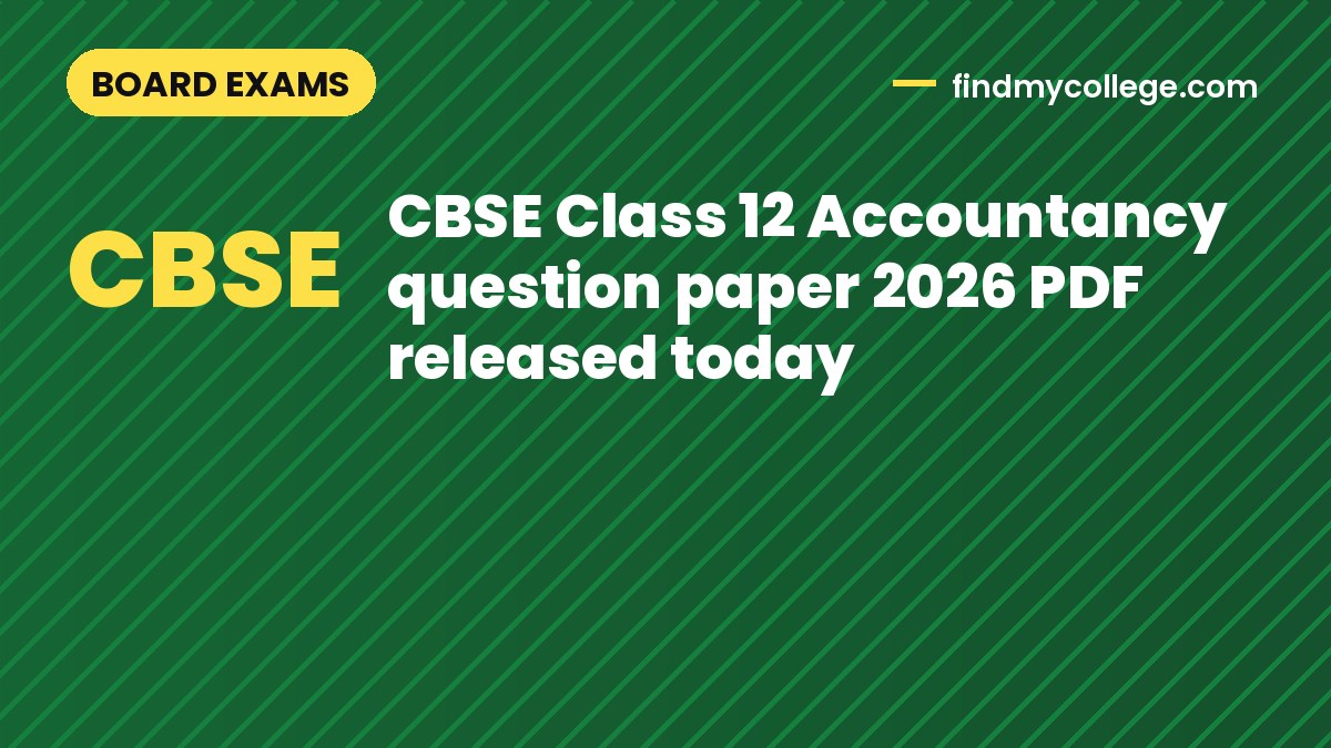 CBSE Class 12 Accountancy question paper 2026 PDF released today