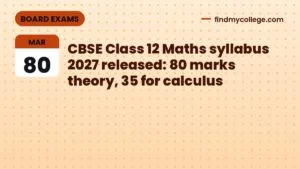 CBSE Class 12 Maths syllabus 2027 released: 80 marks theory, 35 for calculus