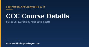 CCC Course Details: Syllabus, Duration, Fees and Registration