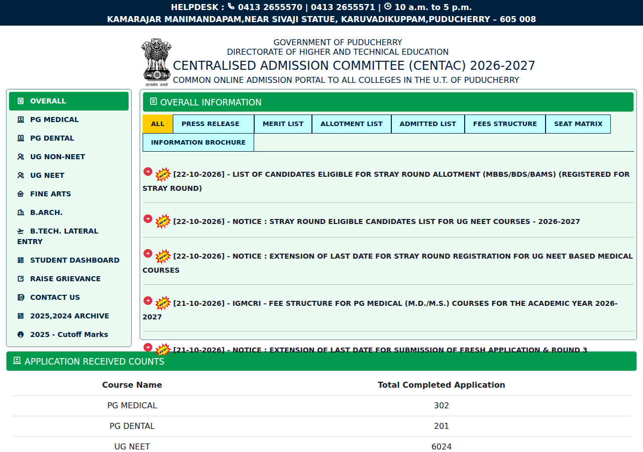 centacpuducherry.in homepage