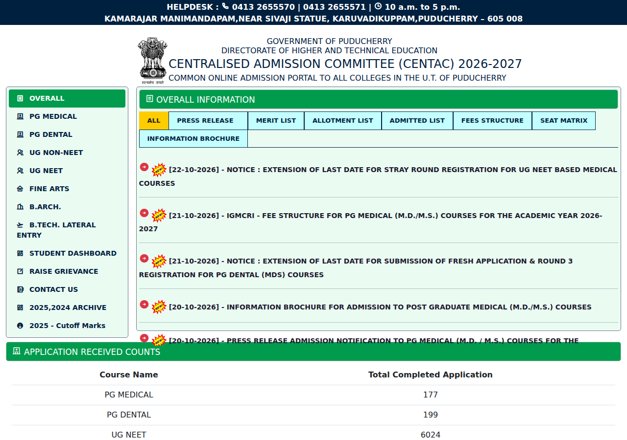 centacpuducherry.in homepage