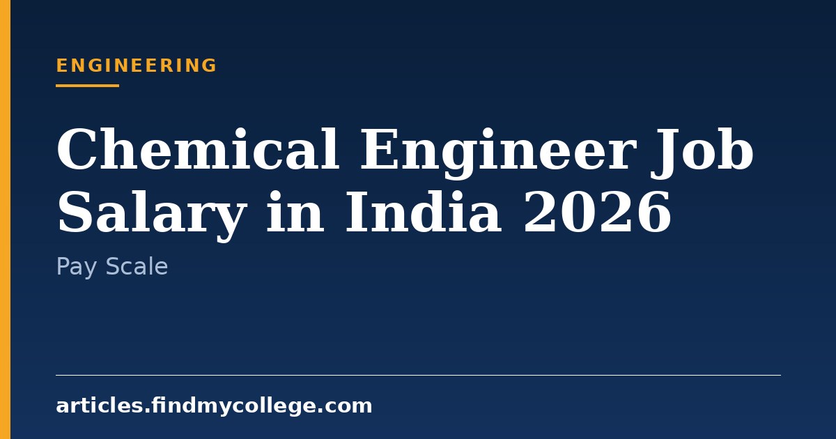 Chemical Engineer Job Salary in India 2026: Experience Breakdown
