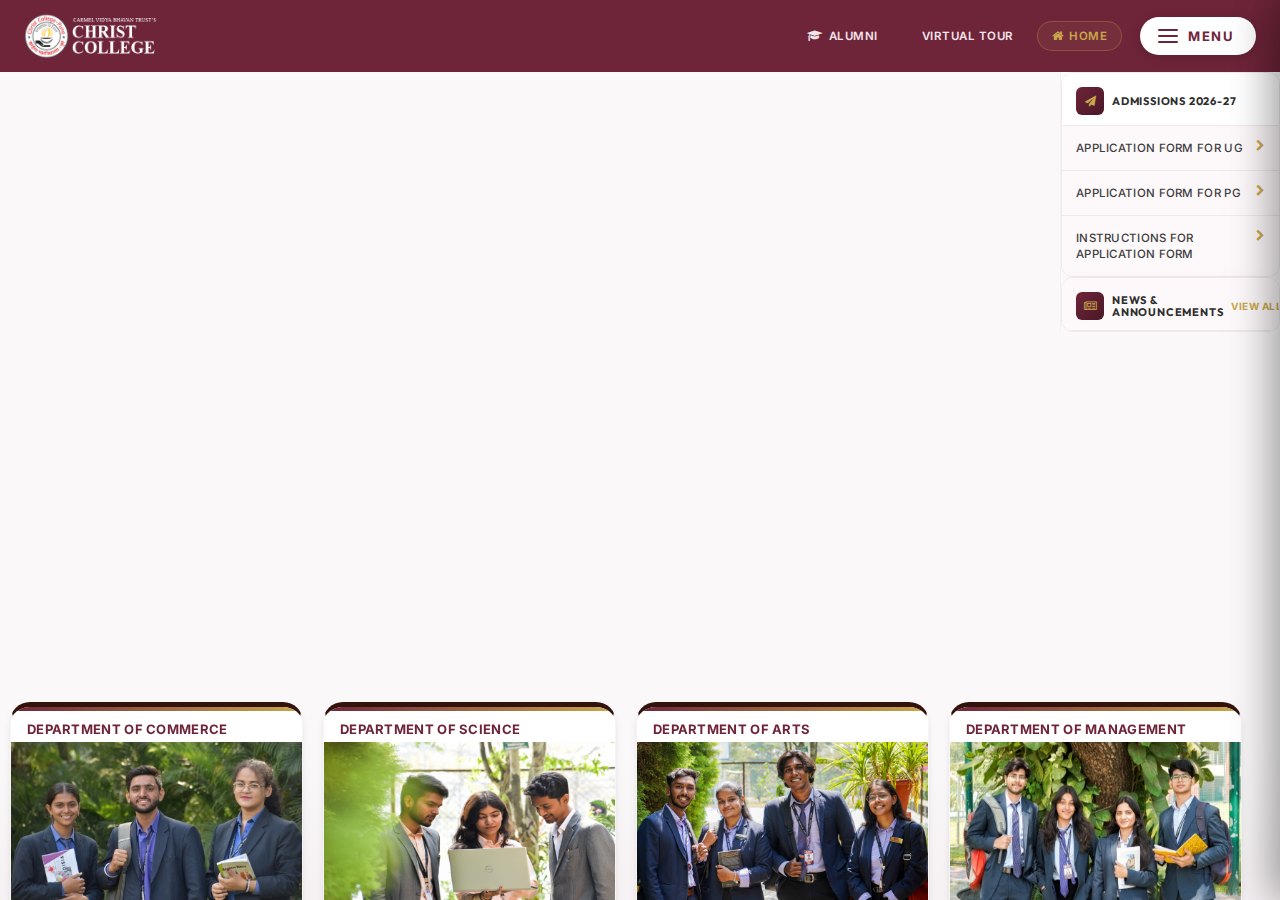 christcollegepune.org homepage
