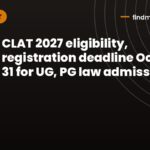 CLAT 2027 eligibility, registration deadline October 31 for UG, PG law admissions