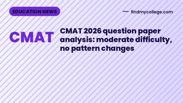 CMAT 2026 question paper analysis: moderate difficulty, no pattern changes