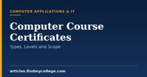 Computer Course Certificate Programs: Overview and Scope