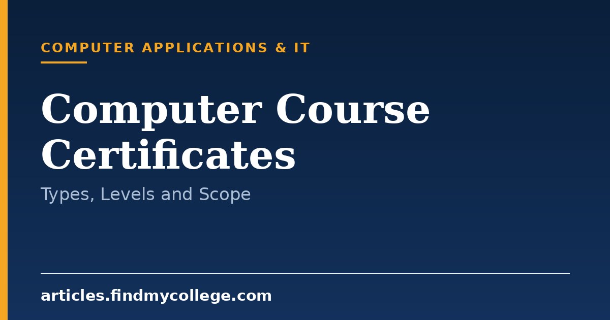 Computer Course Certificate Programs: Overview and Scope