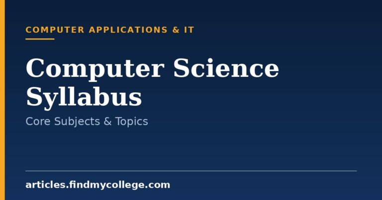 Computer Science Syllabus: Core Subjects and Semester Modules